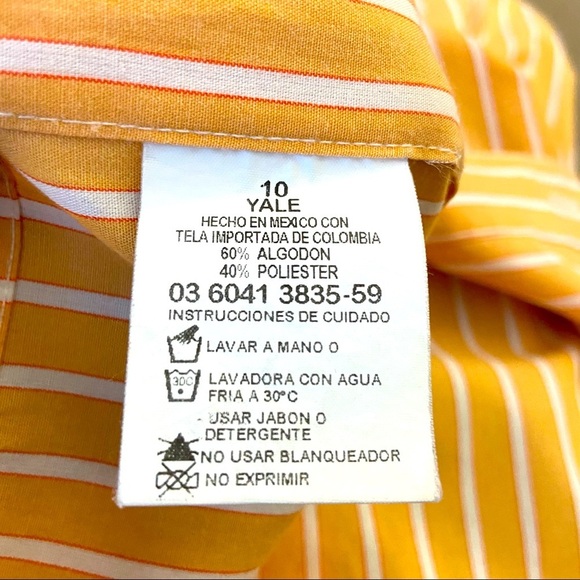 YALE ESTABLISHED Boys Orange with White Stripes 10 - Picture 6 of 7